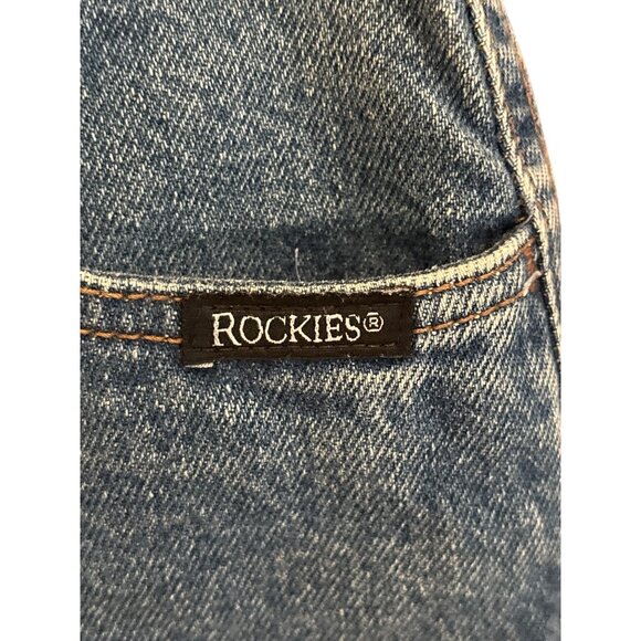 Vintage Rockies High-Waisted Blue Denim Jeans Made In USA Womens Straight Leg - Picture 2 of 9